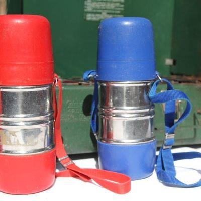 Lot 16: Vintage Coleman Gas 2 Burner Camp Stove and Beverage 
