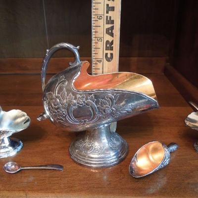 Lot 150: Silver Plated Serving Pieces with Chaffing Dish