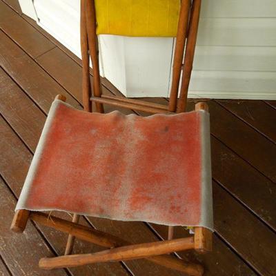 Lot 23a: Pair Vintage MCM "Gold Medal" Folding Camp Chairs
