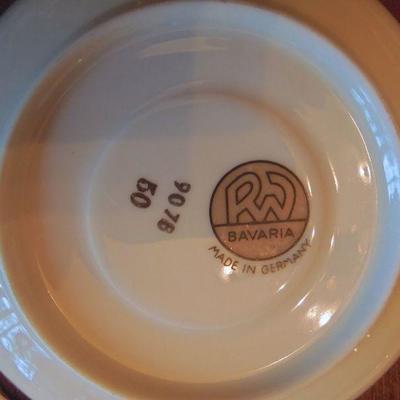 Lot 84: Set of Castleton Porcelain China Demitasse and Saucers