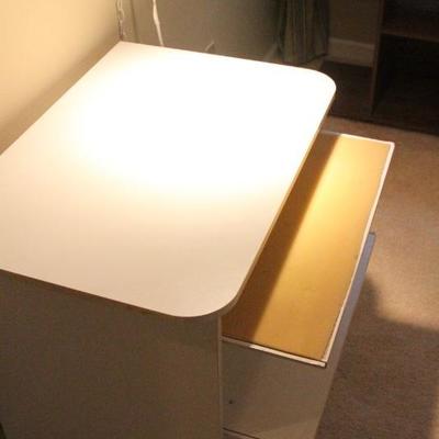 Lot 120: Hanging Lamp and Computer Desk