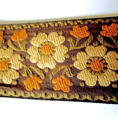 Lot 227: Antique Primitive Swiss Cow Bell on Embroidered Pull