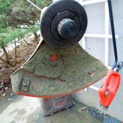 Lot 42: Stihl FS 75 Trimmer, B & D Cordless Trimmer and Gas Can