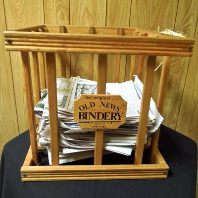 Lot 211: Old News Bindery Newspaper Bin and Bundling Crate