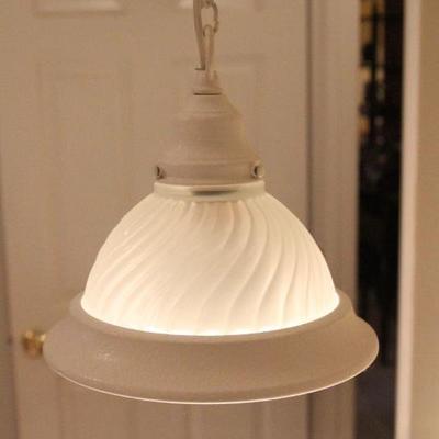 Lot 120: Hanging Lamp and Computer Desk