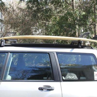 Lot 14: 6' 4" Surfboard by Cosmic Creations with Foam Car Straps