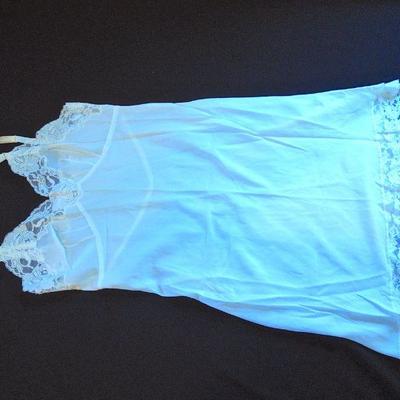 Lot 186: Vintage Size 34 Lace Slips and Silk Gown