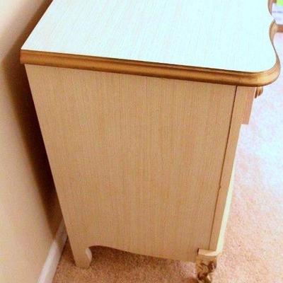 Lot 118: 1960's French Provencial Desk with White Chair