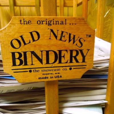 Lot 211: Old News Bindery Newspaper Bin and Bundling Crate