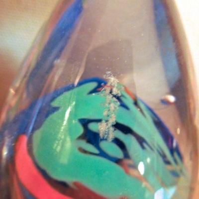 Lot 74: Pair Stenciled Bird Prints, Murano Glass, Villeroy Bosch Candy Dish