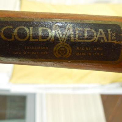 Lot 23a: Pair Vintage MCM "Gold Medal" Folding Camp Chairs