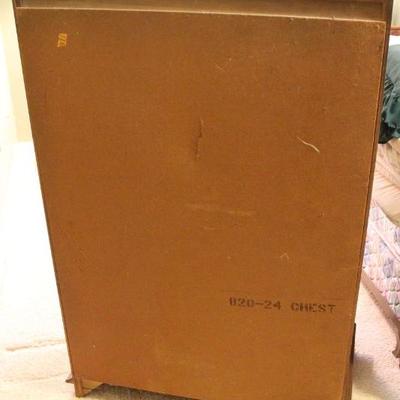 Lot 102: American Furniture Co Solid Wood 5 Drawer Tall Dresser