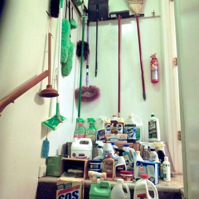 Lot 68: Big Group of Cleaning Supplies and Cleaners