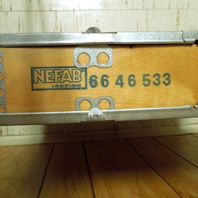 Lot 214: Makita Drill, Drill Bits, Drill Bit Sharpener in Wood Crate Hinged Box