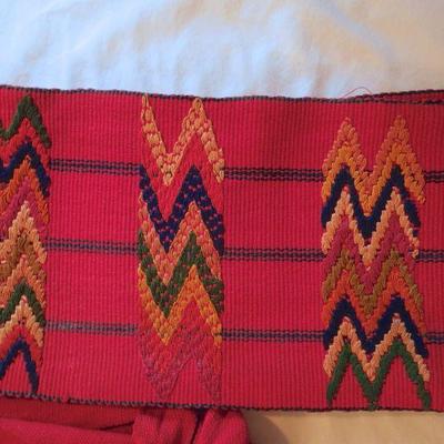 Lot 88: Woven Cotton Moroccan Table Cover and Prayer Shawl