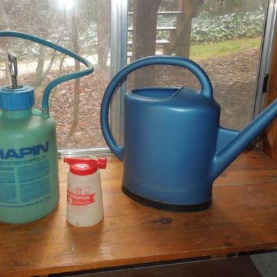 Lot 36: Gardening Chemical, Watering Can and Pump Sprayer