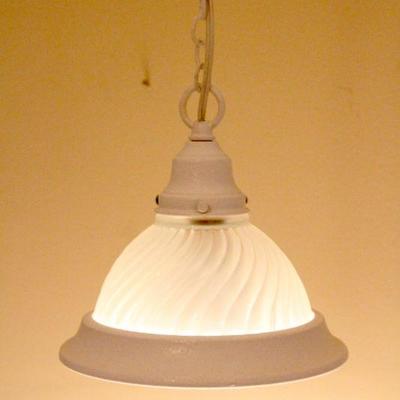 Lot 120: Hanging Lamp and Computer Desk