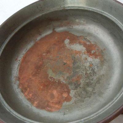 Lot 64: 1950's Copper Chaffing Dish and Stangl Serving Plate