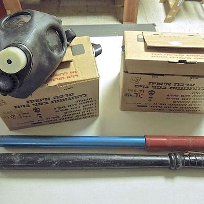 Lot 233: Vintage Civilian Israeli Gas Masks Survivalist Gear