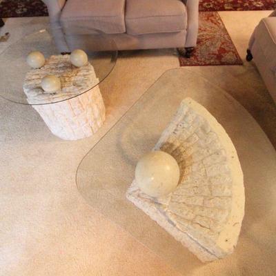 Lot 123: Pair of Tabby Modern Coffee Tables