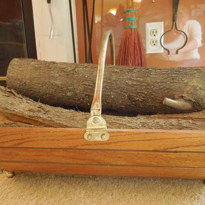 Lot 158: Fireplace Tools, Bellows and Log Carrier