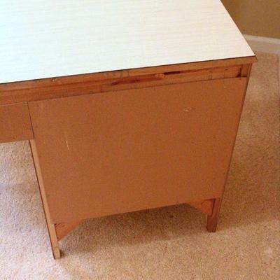Lot 118: 1960's French Provencial Desk with White Chair