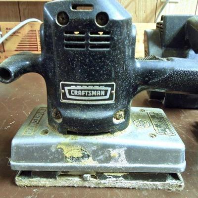 Lot 219: Craftsman Circular Saw, Orbital Sander, Belt Sander, Extra Blades