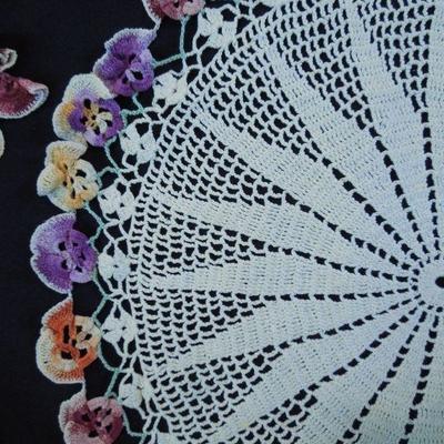 Lot 188: Huge Group of Antique Hand Crocheted Doilies and Lace