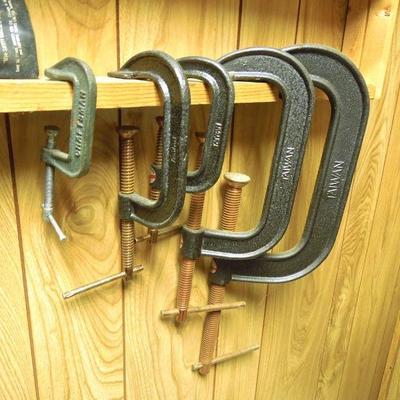 Lot 215: Wall of Vintage Tools #2 with Peg Board