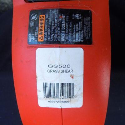 Lot 42: Stihl FS 75 Trimmer, B & D Cordless Trimmer and Gas Can