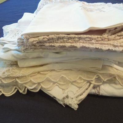 Lot 191: Vintage Handmade Lace and Embroidered Linens