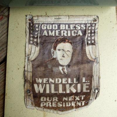 Lot 55:  1940 Wendell L. Wilkie For President Silk Screen Memorabilia