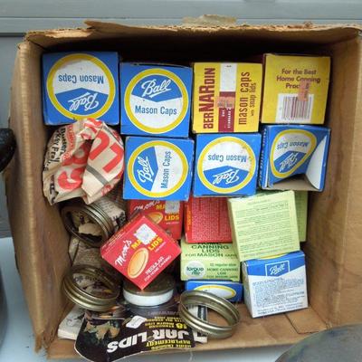 Lot 66: Sears Pressure Cooker with Vintage Ball Jars and Lids in Boxes
