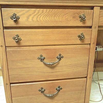 Lot 232: Office Desk, Chair and Accessories