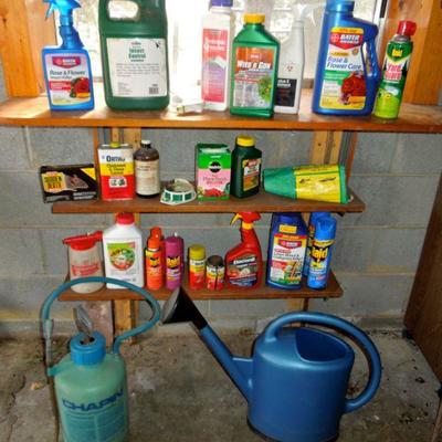 Lot 36: Gardening Chemical, Watering Can and Pump Sprayer