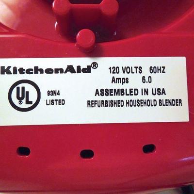 Lot 171: Kitchen Aid Red Blender Model RKSB560