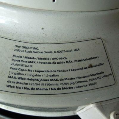 Lot 38: Dyna Glo Kerosene Heater, Cage, Metal Can and Syphon