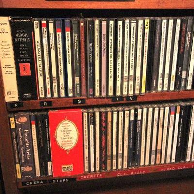 Lot 127: Folding CD Chest and Large Classical CD Collection