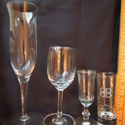 Lot 83: Champagne Flutes, Shot and Liqueur Barware