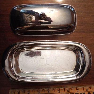 Lot 150: Silver Plated Serving Pieces with Chaffing Dish