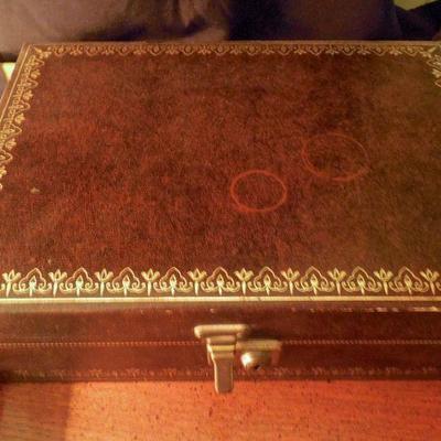 Lot 205: Three Jewelry Boxes, Mirror Tray, Lamp and Vintage Jewelery