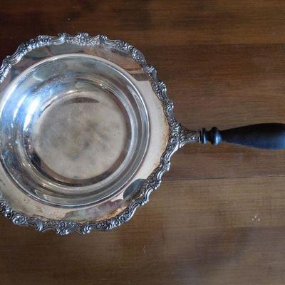 Lot 150: Silver Plated Serving Pieces with Chaffing Dish