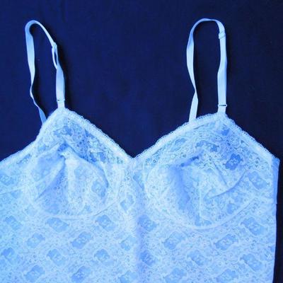 Lot 186: Vintage Size 34 Lace Slips and Silk Gown