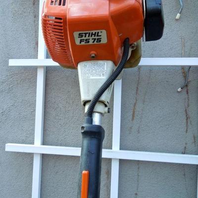 Lot 42: Stihl FS 75 Trimmer, B & D Cordless Trimmer and Gas Can