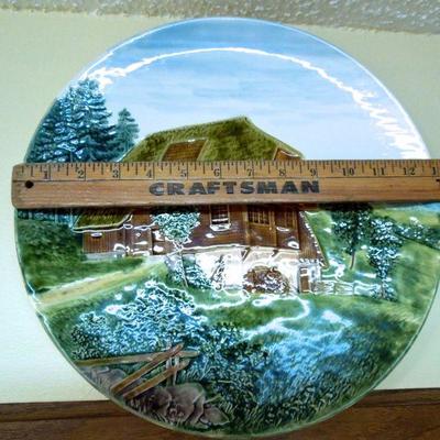 Lot 185: Late 1800's Villeroy & Bosh Mercury Stamp Plate 9 Collector's Plates