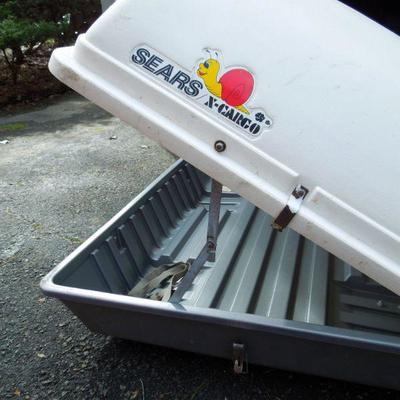 Lot 46: Sears X-Cargo Rooftop Car Carrier and Yakima Roof Racks