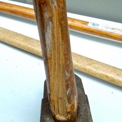 Lot 51: Two Wood Handled Vintage Axes and Sledge Hammer