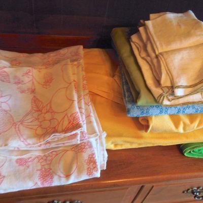 Lot 89: Large Group of Vintage Table Clothes- Many Linen