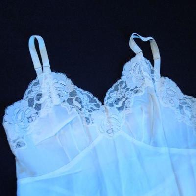 Lot 186: Vintage Size 34 Lace Slips and Silk Gown