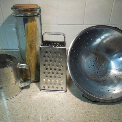 Lot 178: Stainless Pot Set and Utensils